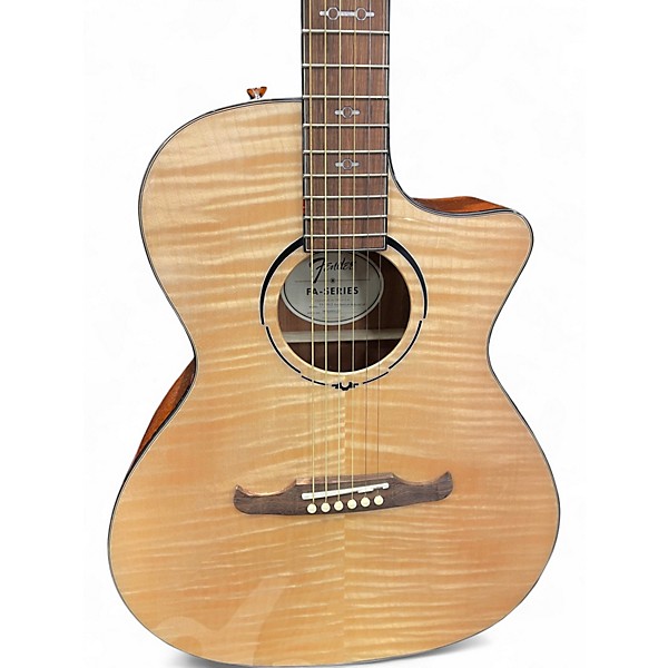 Used Fender FA-345CE Auditorium Natural Acoustic Electric Guitar