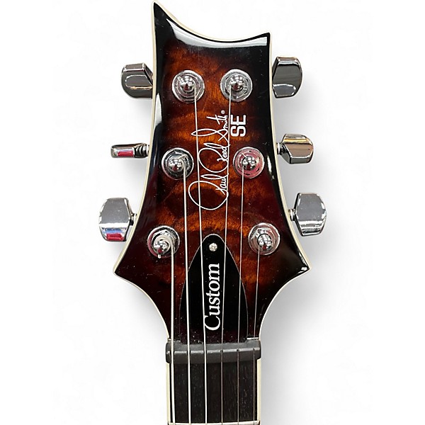 Used PRS SE Custom 24 QUILTED MPALE 2 Color Sunburst Solid Body Electric Guitar