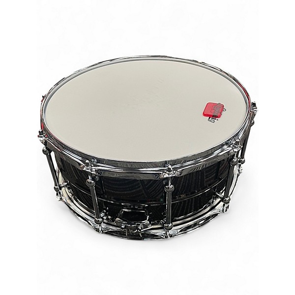 Used Ludwig 14X6.5 LU6514C Universal Brass Black Drum