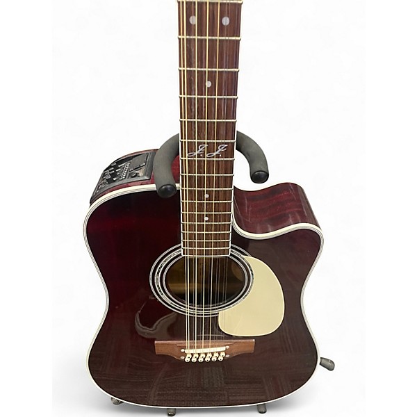 Used Takamine JJ325SRC12 John Jorgenson Signature Maroon 12 String Acoustic Electric Guitar