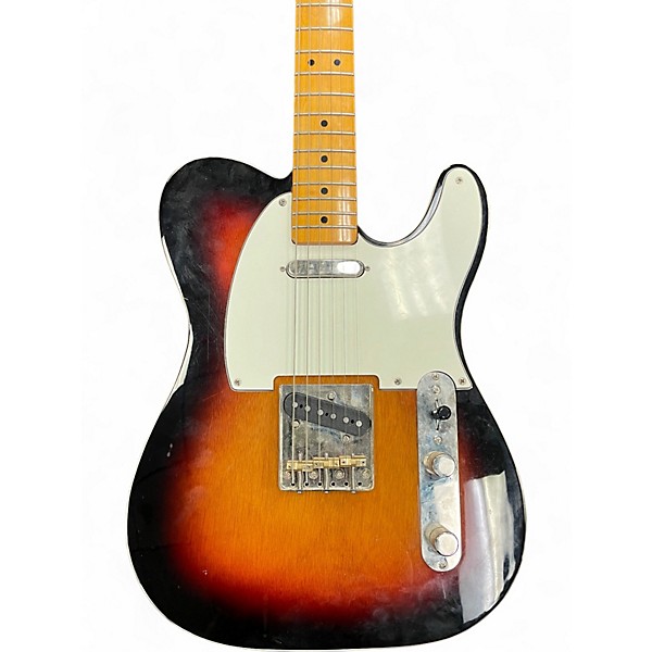 Used Squier Telecaster Custom 2 Color Sunburst Solid Body Electric Guitar