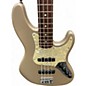Vintage 1997 Fender Jazz Bass Deluxe Shoreline Gold Electric Bass Guitar