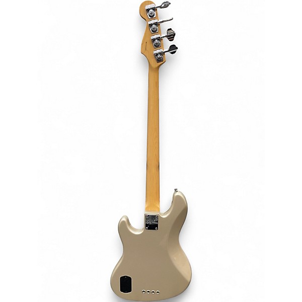 Vintage 1997 Fender Jazz Bass Deluxe Shoreline Gold Electric Bass Guitar