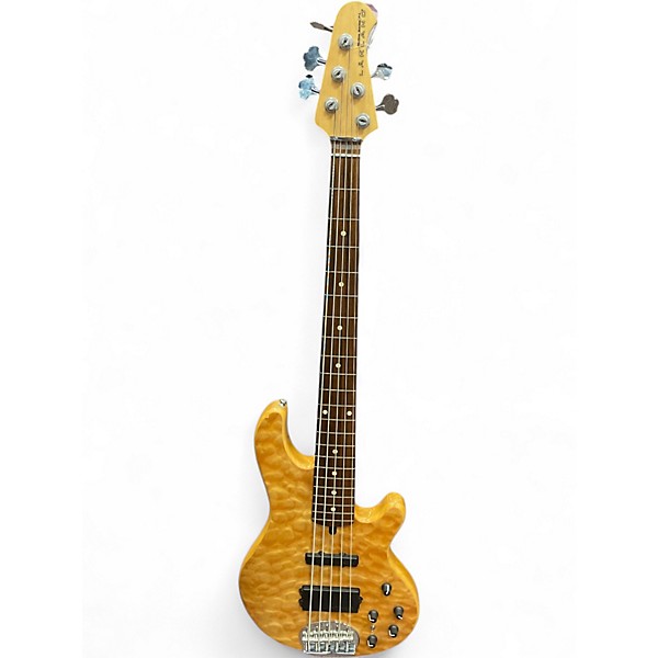 Used Lakland 55-02 Skyline Series 5 String Spalted Maple Electric Bass Guitar