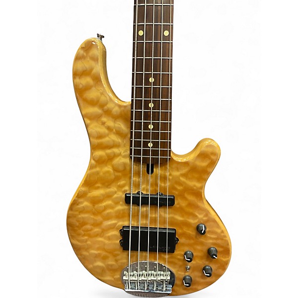 Used Lakland 55-02 Skyline Series 5 String Spalted Maple Electric Bass Guitar