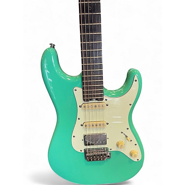 Used Schecter Guitar Research Nick Johnson Signature Seafoam Green Solid Body Electric Guitar
