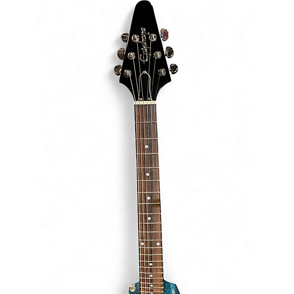 Used Epiphone Flying V Blue Solid Body Electric Guitar