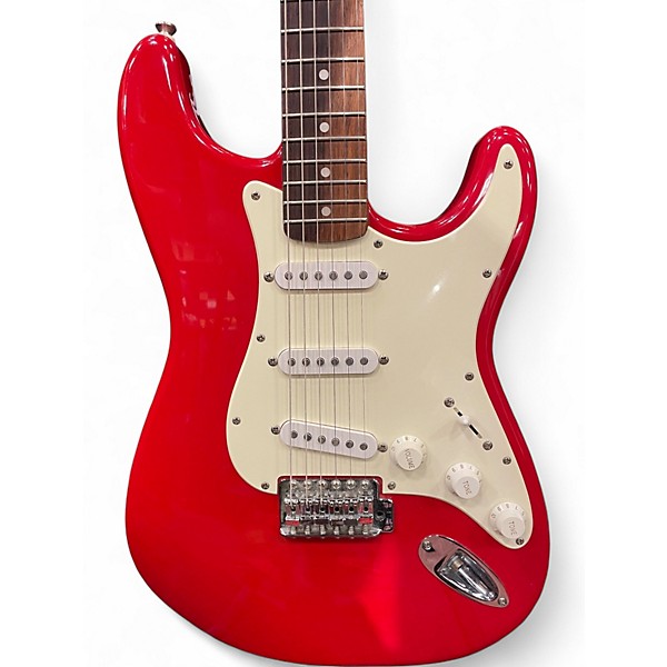 Used Squier Affinity Stratocaster Fiesta Red Solid Body Electric Guitar
