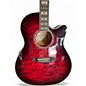 Used Ibanez AEF37E Crimson Red Trans Acoustic Electric Guitar