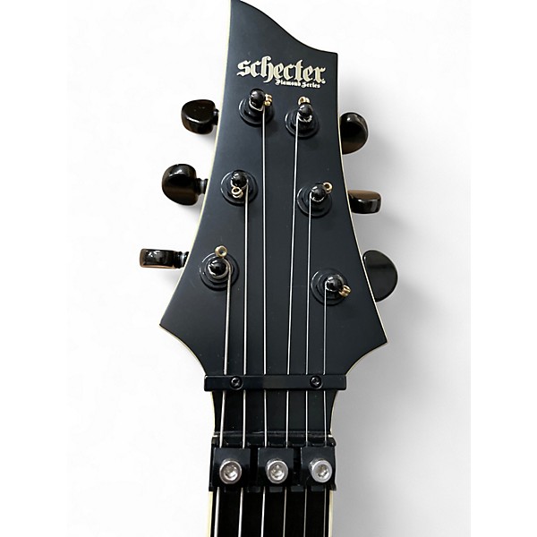 Used Schecter Guitar Research C-1 Evil Twin FR-S SLS Elite Satin Black Solid Body Electric Guitar