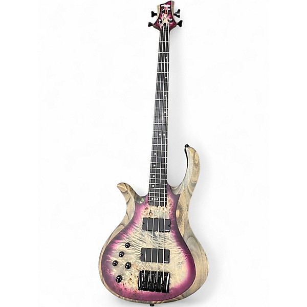Used Schecter Guitar Research Riot 4 String Purple Electric Bass Guitar