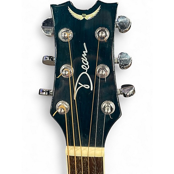 Used Dean Exotica FM Blue Ghost Flames Acoustic Electric Guitar