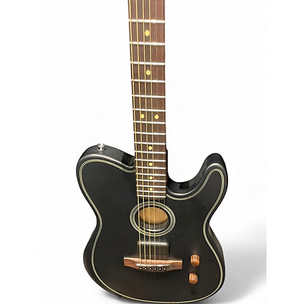 Used Fender ACOUSTASONIC STANDARD TELECASTER Black Acoustic Electric Guitar