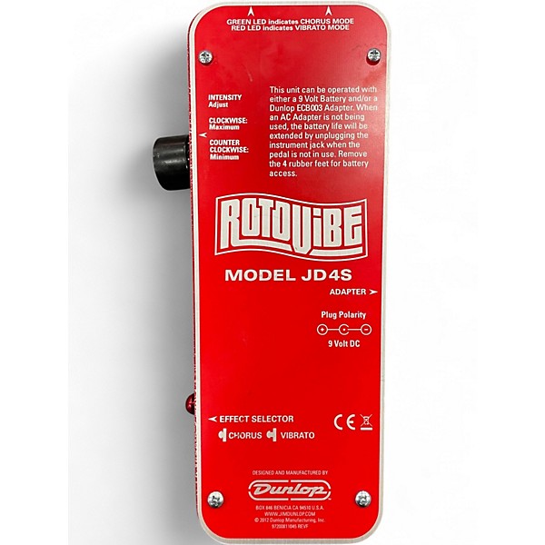 Used Dunlop JD4S Rotovibe Vibrolla Effect Pedal