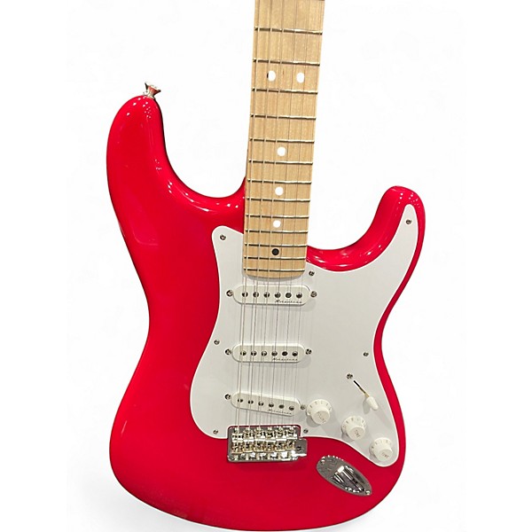 Used Fender Artist Series Eric Clapton Stratocaster Torino Red Solid Body Electric Guitar
