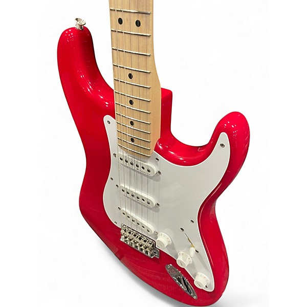Used Fender Artist Series Eric Clapton Stratocaster Torino Red Solid Body Electric Guitar