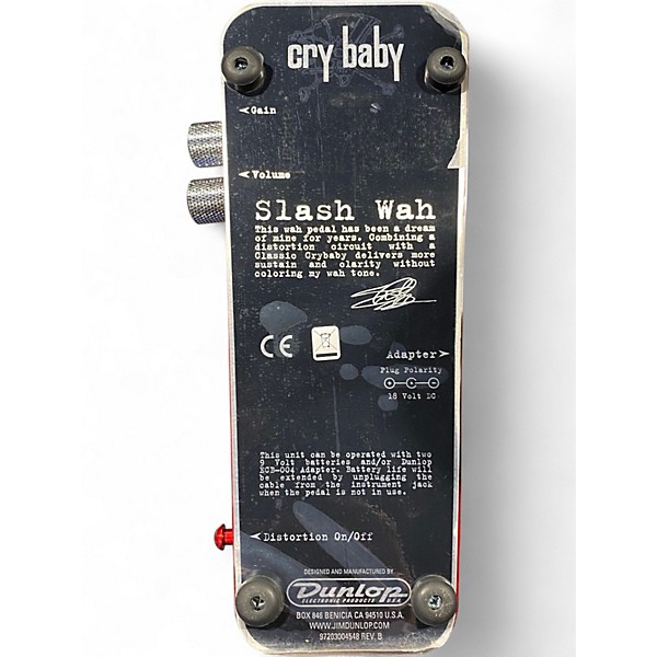 Used Dunlop SW95 Cry Baby Slash Wah Effect Pedal