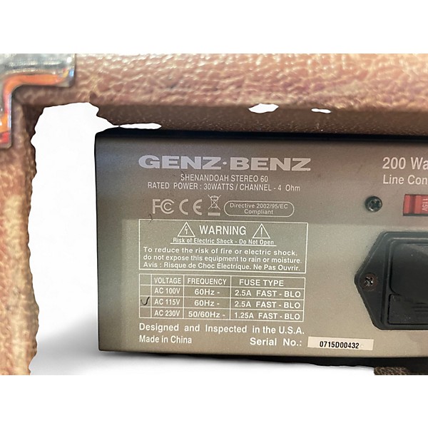 Used Genz Benz SHENANDOAH STERO 60 Acoustic Guitar Combo Amp