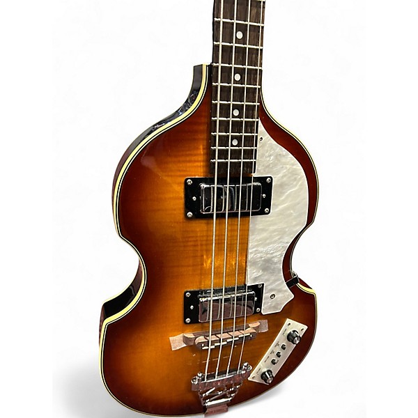 Used Rouge VB-100 2 Tone Sunburst Electric Bass Guitar
