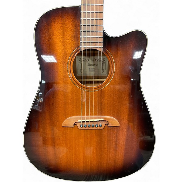 Used Alvarez AD66CE Dreadnought 2 Tone Sunburst Acoustic Electric Guitar