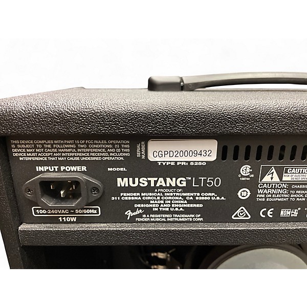 Used Fender Mustang LT50 50W 1x12 Guitar Combo Amp