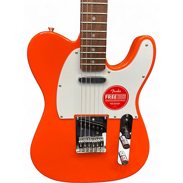 Used Squier Affinity Telecaster Orange Solid Body Electric Guitar