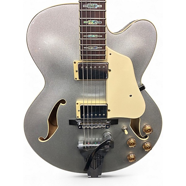 Used Ibanez AFS75TD Silver Hollow Body Electric Guitar