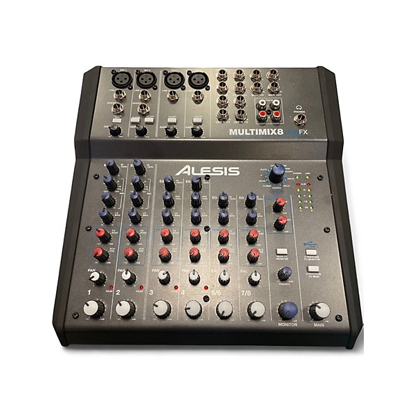 Used Alesis MultiMix 8 FX USB 8-Channel Unpowered Mixer
