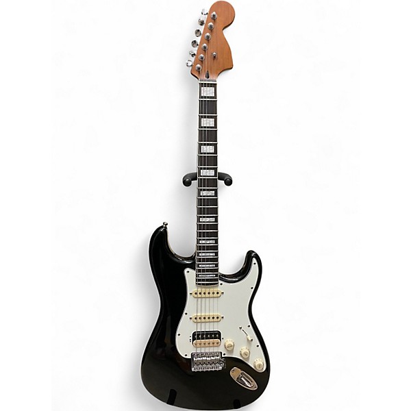 Used Miscellaneous Double Cut HSS Black Solid Body Electric Guitar