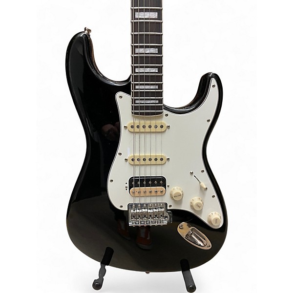 Used Miscellaneous Double Cut HSS Black Solid Body Electric Guitar
