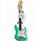 Used 2017 Squier Bullet Stratocaster With Tremolo Turquoise Solid Body Electric Guitar thumbnail