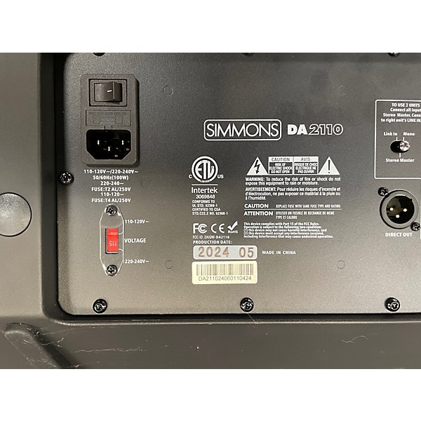 Used Simmons DA2110 Powered Speaker