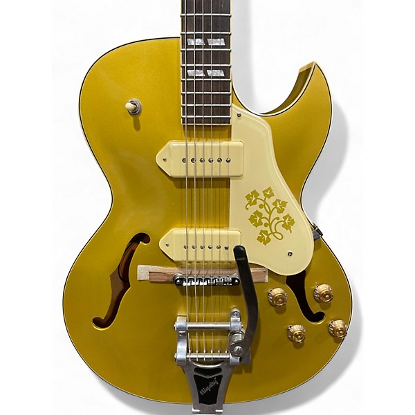 Used 2006 Epiphone ES295 Premium Antique Gold Hollow Body Electric Guitar