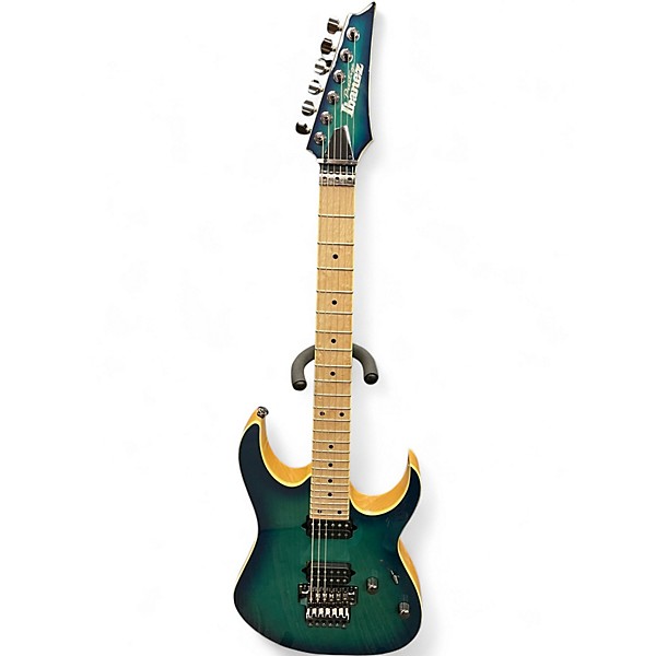 Used Ibanez rg652ahm Blue Sunburst Solid Body Electric Guitar