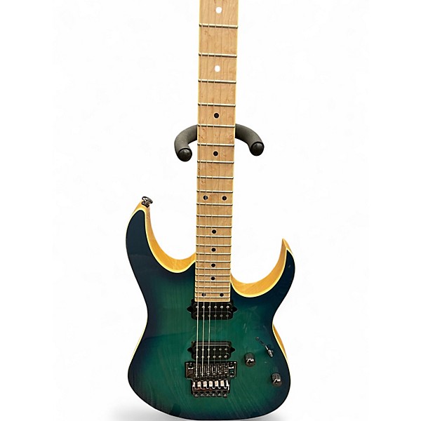 Used Ibanez rg652ahm Blue Sunburst Solid Body Electric Guitar