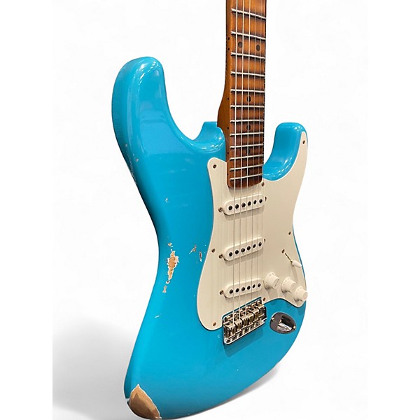 Used Fender Custom Shop Limited Edition 50's Dualmag II Stratocaster Relic Turquoise Solid Body Electric Guitar
