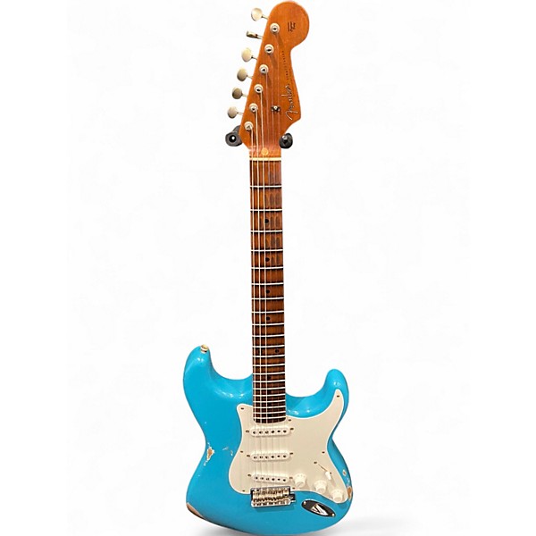 Used Fender Custom Shop Limited Edition 50's Dualmag II Stratocaster Relic Turquoise Solid Body Electric Guitar