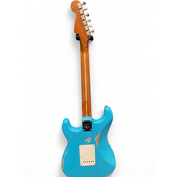 Used Fender Custom Shop Limited Edition 50's Dualmag II Stratocaster Relic Turquoise Solid Body Electric Guitar