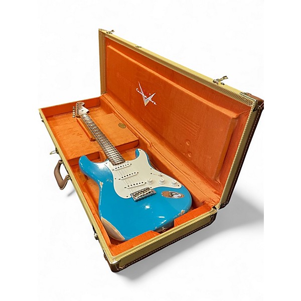 Used Fender Custom Shop Limited Edition 50's Dualmag II Stratocaster Relic Turquoise Solid Body Electric Guitar