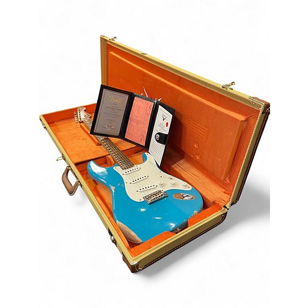 Used Fender Custom Shop Limited Edition 50's Dualmag II Stratocaster Relic Turquoise Solid Body Electric Guitar