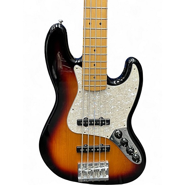 Used Fender Deluxe Active Jazz Bass V 5 String 3 Color Sunburst Electric Bass Guitar