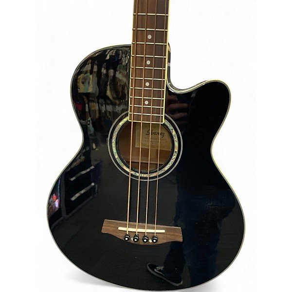 Used Ibanez AEB10BE Black Acoustic Bass Guitar