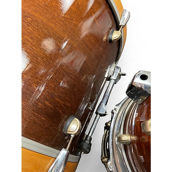 Used Premier 4 Piece 4 Piece XPK 75TH Anniversary 1997 walnut gloss Drum Kit Walnut Drum Kit