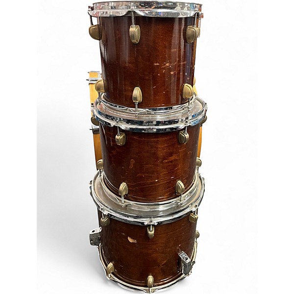 Used Premier 4 Piece 4 Piece XPK 75TH Anniversary 1997 walnut gloss Drum Kit Walnut Drum Kit