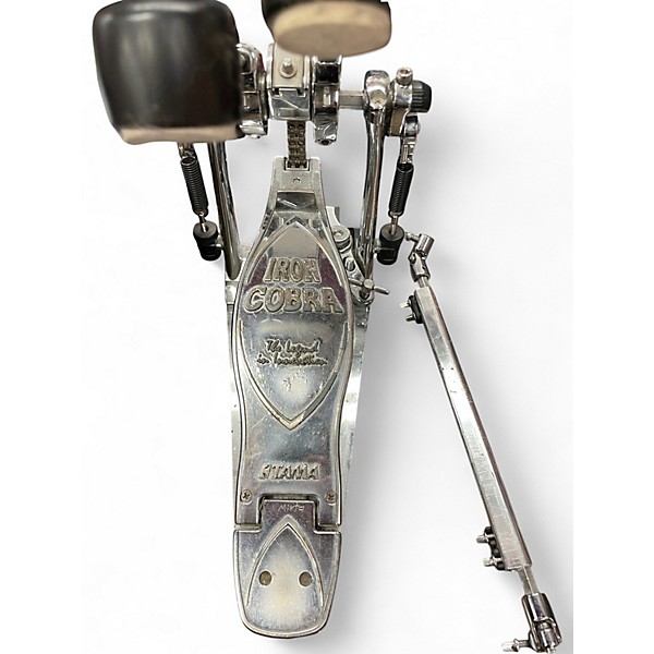 Used TAMA Iron Cobra Silver Double Kick Pedal Double Bass Drum Pedal