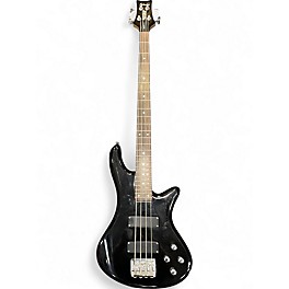 Used Schecter Guitar Research Stiletto Deluxe 4 String Black Electric Bass Guitar