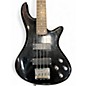 Used Schecter Guitar Research Stiletto Deluxe 4 String Black Electric Bass Guitar