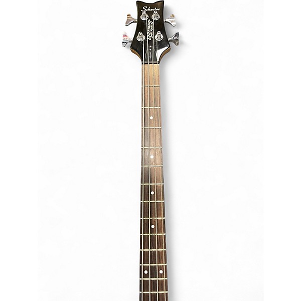 Used Schecter Guitar Research Stiletto Deluxe 4 String Black Electric Bass Guitar