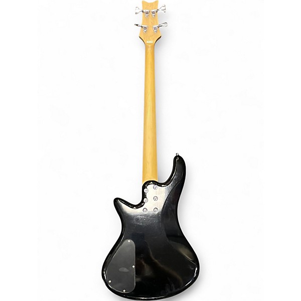 Used Schecter Guitar Research Stiletto Deluxe 4 String Black Electric Bass Guitar