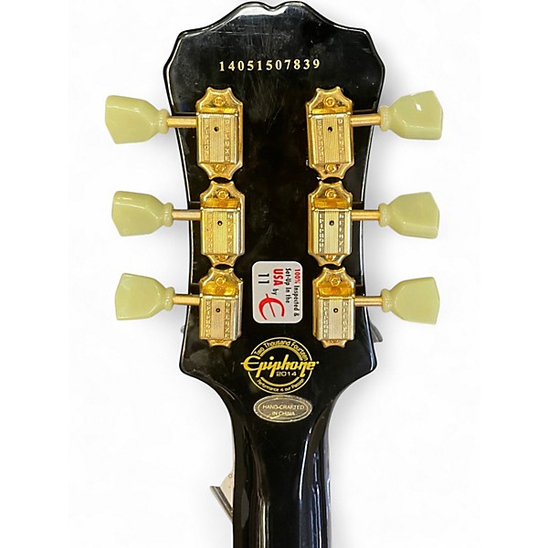 Used Epiphone Les Paul Custom Classic Ebony Solid Body Electric Guitar